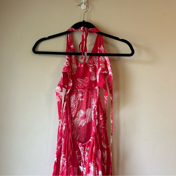 Free people raspberry lilies floral dress - Picture 5 of 9
